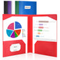Sooez 6Pack Folders with Pockets, Pastels Colors, Heavy Duty Pocket Folder, Plastic Folders with Pockets, 2-Pocket Folder Bulk, Aesthetic File Folder, Back to School Office Filing Supplies