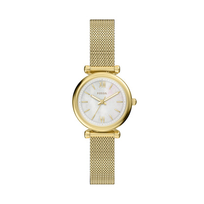Fossil Women's Watch and Bracelet Set, Carlie Three-Hand Stainless Steel Watch for Women and Bracelet Set