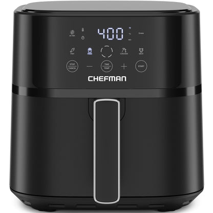 Chefman Air Fryer – 4 QT Compact Airfryer for Quick & Easy Meals, Features Hi-Fry Technology for Extra Crisp, Easy-View Window, Touch Controls with 4 Presets, Nonstick & Dishwasher Safe Basket - Black
