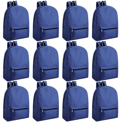 Amylove 12 Pack Backpack in Bulk 17 inch Lightweight Outdoor Travel Bag Classic Bookbags Bulk for Travel Middle High (Colorful,Lovely)