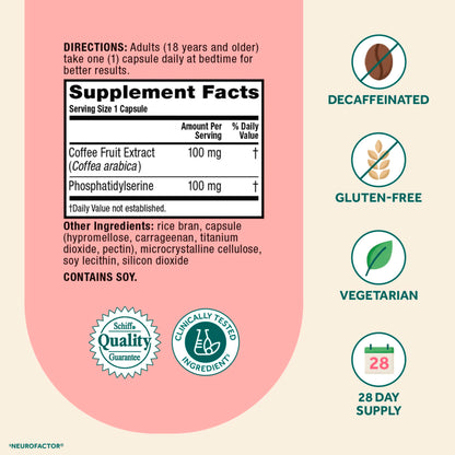 NEURIVA Plus Brain Supplements for Memory and Focus, Clinically Tested Nootropics Neurofactor and Phosphatidylserine, with Vitamin B12, Vitamin B6 and Folic Acid, 30 Count Capsules