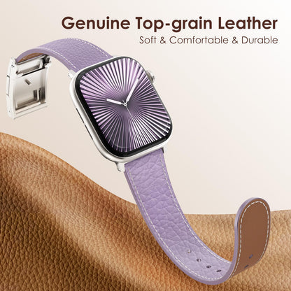 Leather Magnetic Watch Band Compatible with Apple Watch Ultra Band 49mm 46mm 45mm 44mm 42mm 41mm 40mm 38mm Replacement Strap for Women Men iWatch Ultra 3/2/1/SE3/Series 11/10/9/8/7/6/5/4/3/2/1