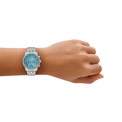 Michael Kors Bryant Chronograph Women's Watch, Stainless Steel and Pavé Crystal Watch for Women