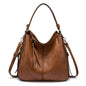 Realer Hobo Crossbody Bags for Women Designer Faux Leather Hobo Handbags Retro Large Size Shoulder Bag Bucket Purse