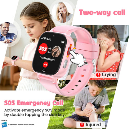 Smart Watch for Kids, 4G Kids Smartwatch with GPS Tracker Calling (Blue) | WIFI/Voice/Video Chat/SOS/SMS-receiving IP68 Waterproof Pedometer Camera Alarm Safe Zone Smartwatch Gift for Boys Girls 4-12