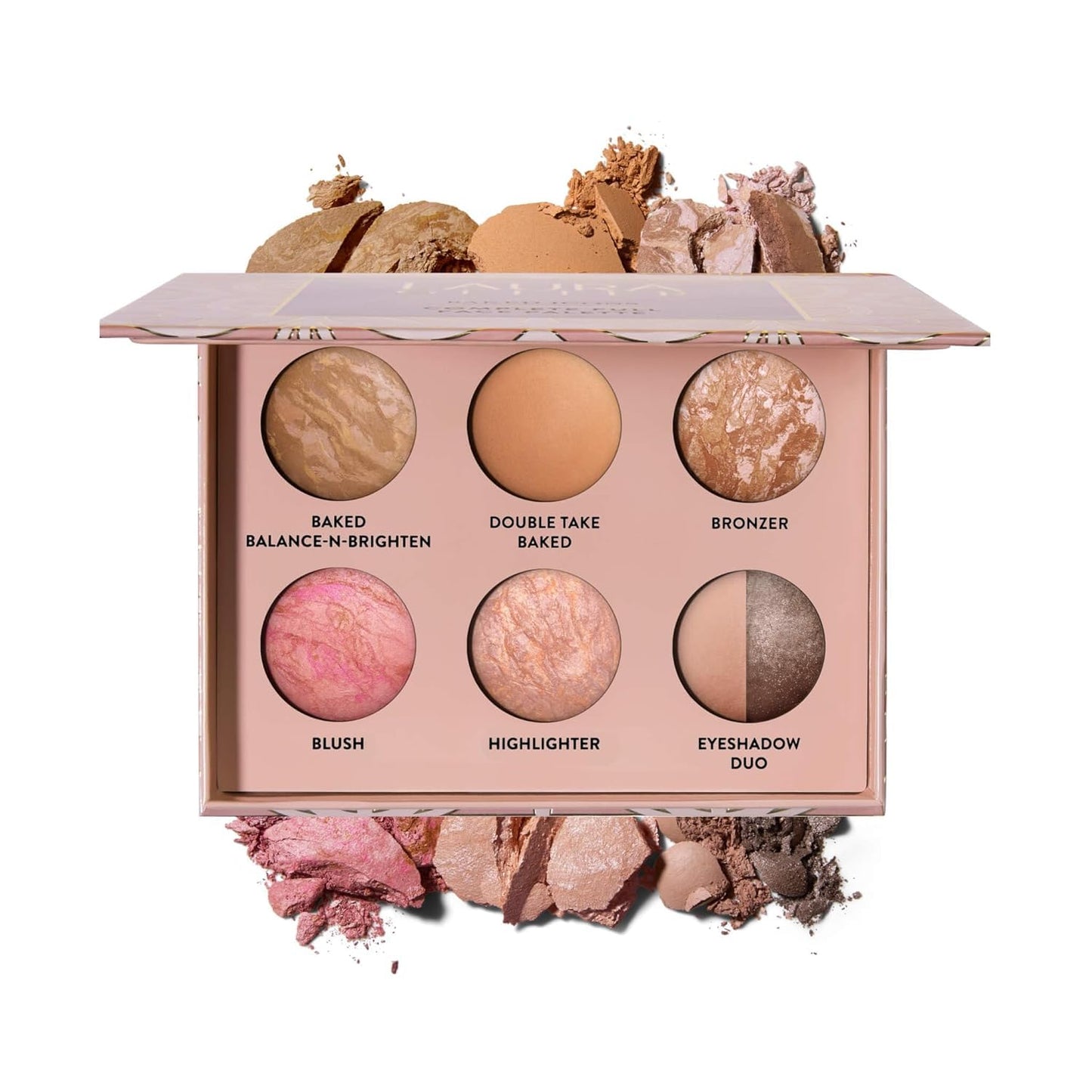 LAURA GELLER Baked Icons Complete Full Face Palette, Light | All-in-One Makeup Palette with Baked Foundations, Blush, Bronzer, Highlighter, Eyeshadows | Coverage for Mature Skin | Travel-Friendly