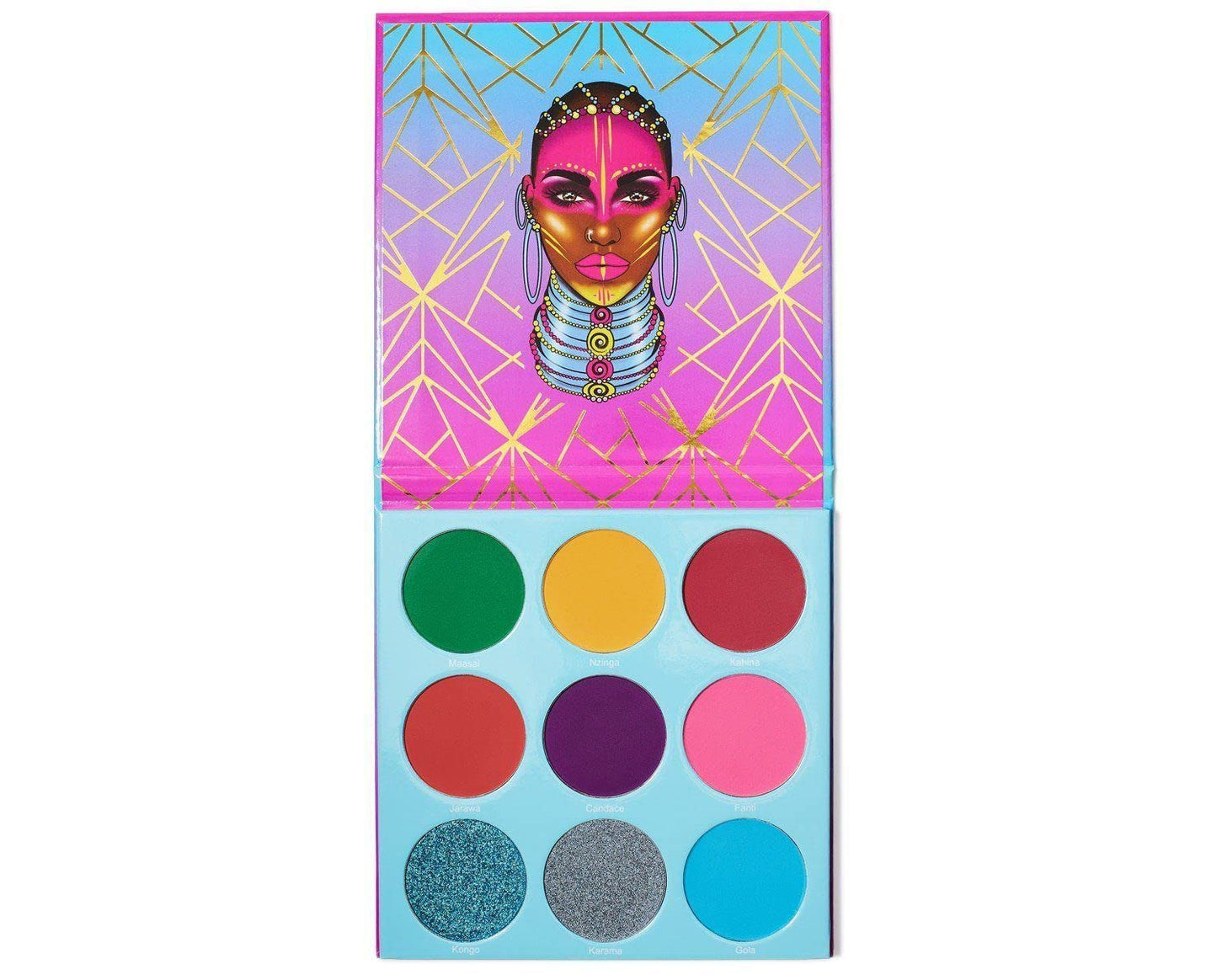 Juvia's Place Palette The Warrior - Warm Golds, Browns & Bronzes, Shades of 9, Warm and Neutral Palette, Pigmented Makeup Palette Eye Color & Shine