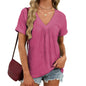 domirica Japanese Print Blouse Women V Neck Short Sleeve Lightweight Breathable Summer Casual Soft Comfy Tops 2026