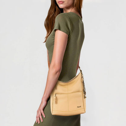 The Sak Lucia Leather Crossbody Purse - Premium Leather Women's Handbag for Everyday & Travel - Cross Body Bag With Zipper