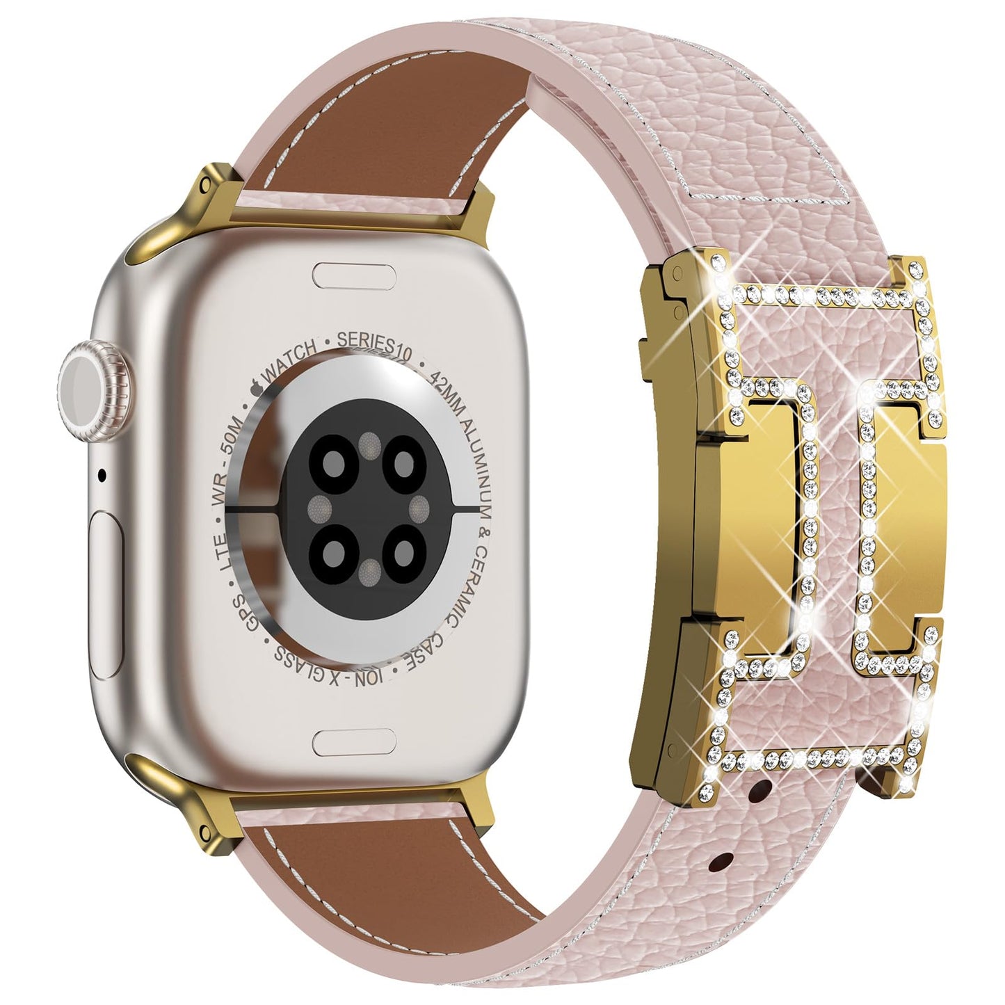 Leather Magnetic Watch Band Compatible with Apple Watch Ultra Band 49mm 46mm 45mm 44mm 42mm 41mm 40mm 38mm Replacement Strap for Women Men iWatch Ultra 3/2/1/SE3/Series 11/10/9/8/7/6/5/4/3/2/1