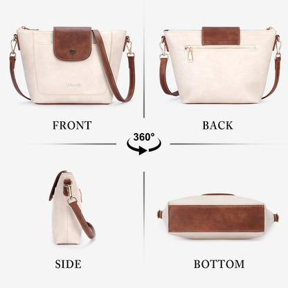 Crossbody Purses for Women Vegan Leather Small Crossbody Bags with Adjustable Strap Lightweight Travel Shoulder Bag