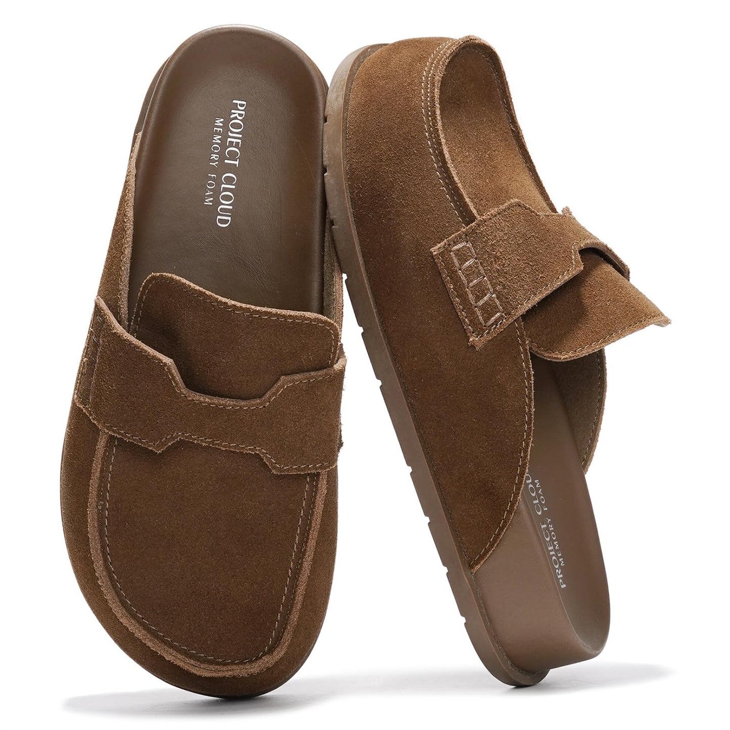 Project Cloud 100% Genuine Leather Slip On Womens Clogs 2026 (Foamy) | Plush & Soft Insole with Arch Support for Comfort; Non Slip Mules & Clogs for Women Footwear; Water Resistant Women Shoes