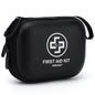 Mini First Aid Kit - 150 Piece Small Waterproof Hard Shell Medical Kit for Home, Car, Travel, Camping, Truck, Hiking, Sports, Office, Vehicle & Outdoor Emergencies- Small First Aid Medical Kit (Red)