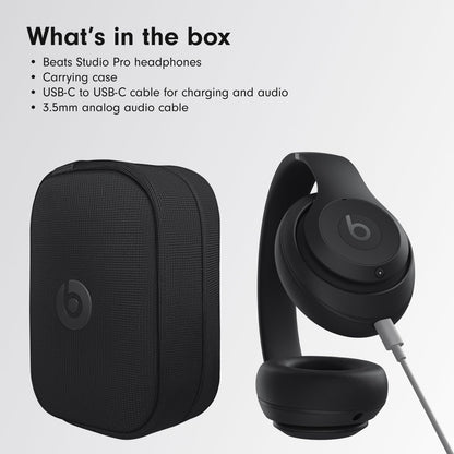 Beats Studio Pro Premium Wireless Over-Ear Headphones- Up to 40-Hour Battery Life, Active Noise Cancelling, Great for Travel & Commuting, Apple & Android Compatible - Exclusive Sand Gray