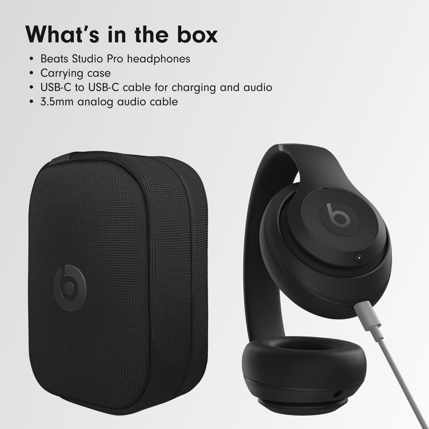 Beats Studio Pro Premium Wireless Over-Ear Headphones- Up to 40-Hour Battery Life, Active Noise Cancelling, Great for Travel & Commuting, Apple & Android Compatible - Exclusive Sand Gray