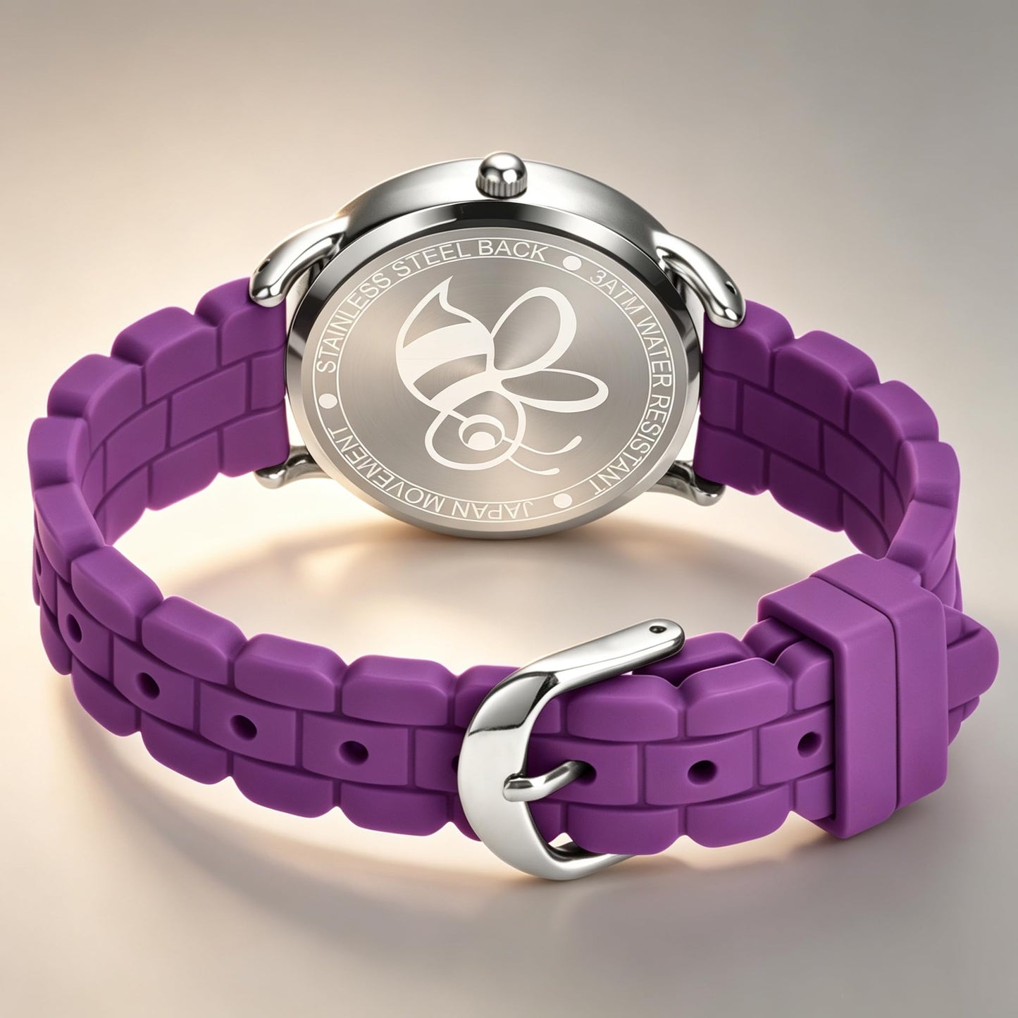 Bisley 35MM Watches for Women Big Face Easy Reader Silicone Strap Water Proof
