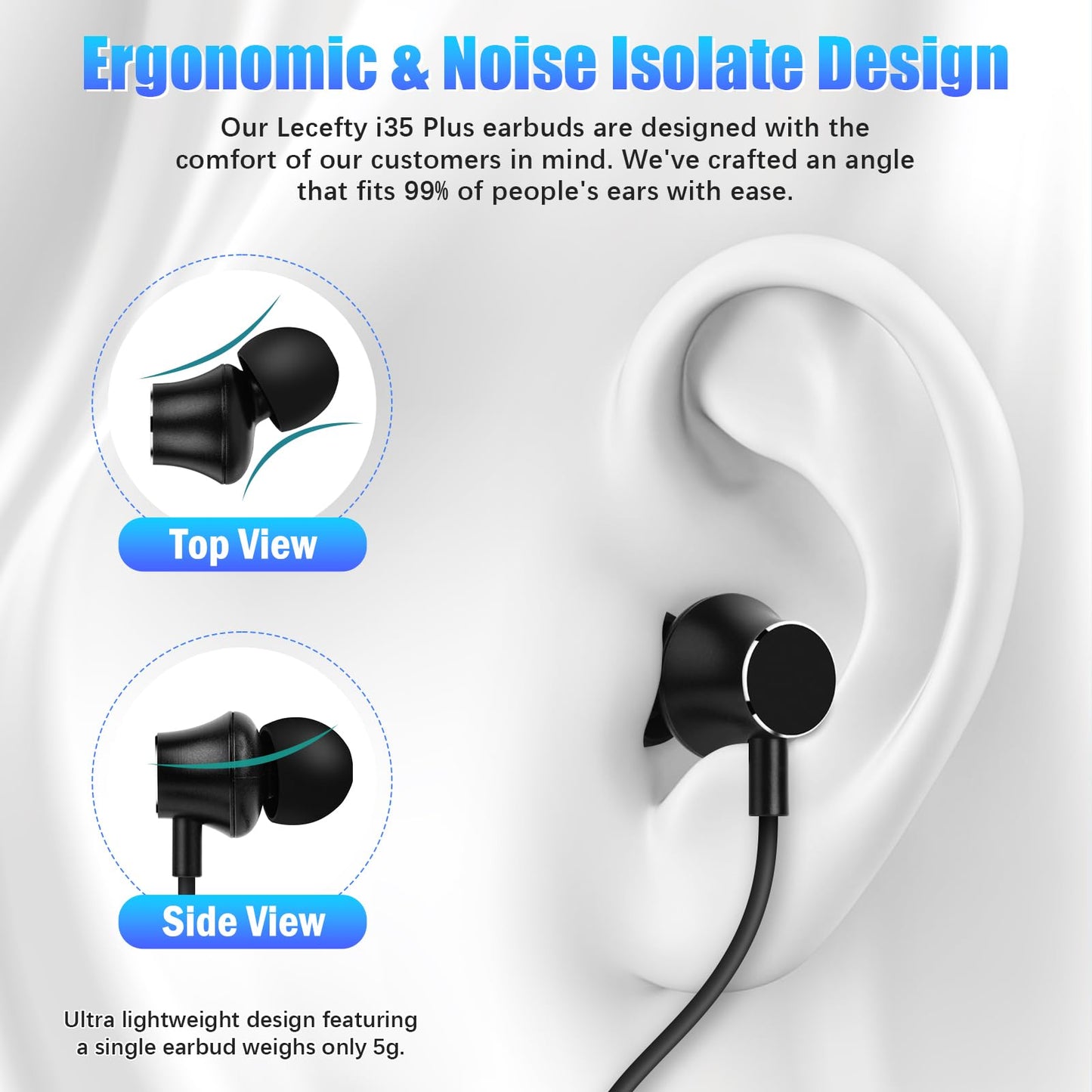 Lecefty Neckband Bluetooth Headphones, 200H Extra Long Playtime Wireless Stereo Neckband Earbuds with Microphone, Waterproof Balanced Armature Drivers in Ear Headset for Sports/Workout (Cyan Green)