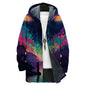 domirica Mens Hooded Cardigan Japanese Art Zip Up Long Sleeve Sweater Hoodie Dragon Print Coat with Pockets