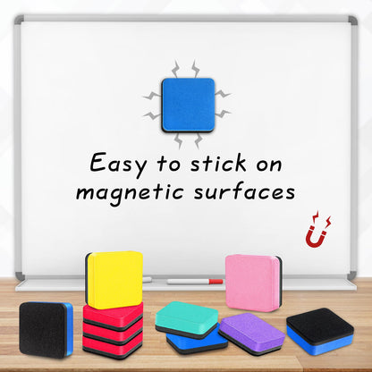 96 Pack Cube Dry Erase Erasers, Mini Magnetic Whiteboard Dry Erasers Chalkboard Cleaner Wiper for Classroom, School, Home, and Office Supplies