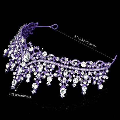 TOBATOBA Silver Wedding Crystal Tiaras and Crowns for Women, Bride Royal Queen Headband Princess Quinceanera Headpieces for Birthday Prom Pageant Party