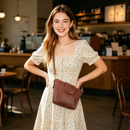 Crossbody Purses for Women Vegan Leather Small Crossbody Bags with Adjustable Strap Lightweight Travel Shoulder Bag