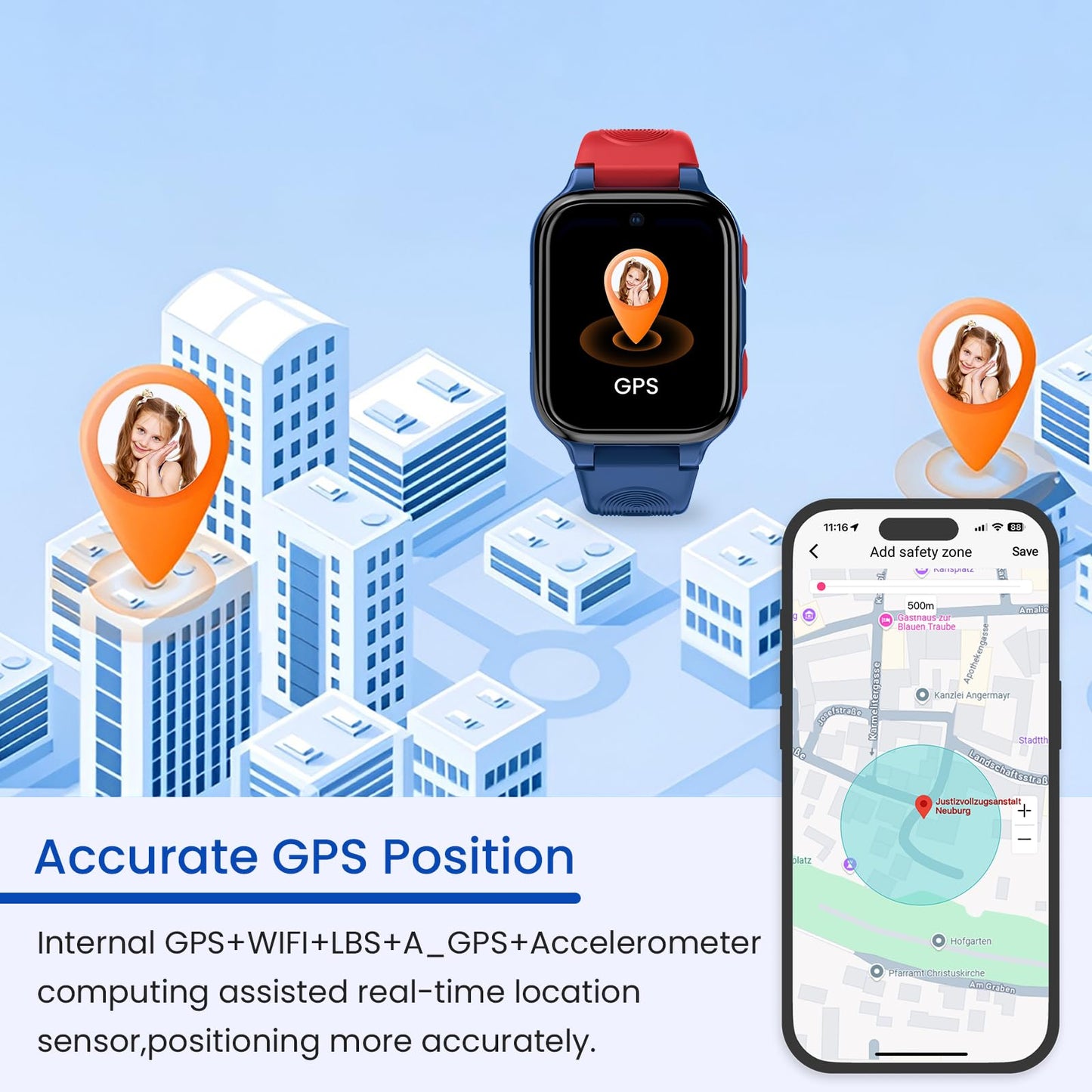 K9 Smart Watch for Kids with GPS Tracker, AI Voice & Video Call,1.78" AMOLED, 4G Smartwatch with SOS, Parental Controls, School Mode, IP68 Waterproof Kids Smartwatch for Teens Ages 3 and Up