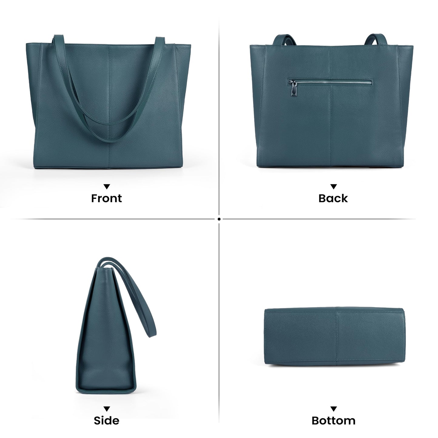 befen Genuine Leather Tote Bag for Women Work, Women's Leather Shoulder Bags Purses Satchel Handbags with Laptop Compartment
