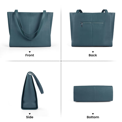 befen Genuine Leather Tote Bag for Women Work, Women's Leather Shoulder Bags Purses Satchel Handbags with Laptop Compartment