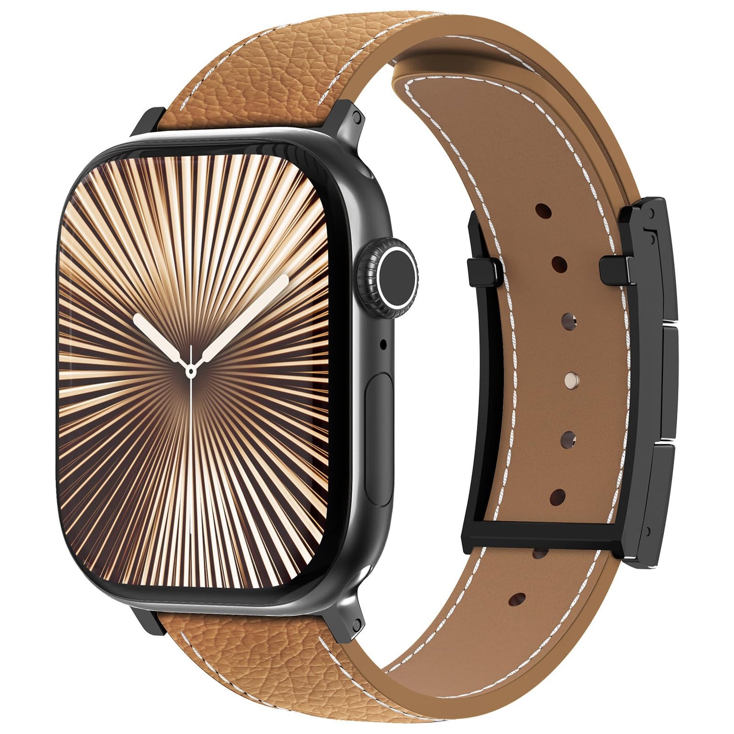 Leather Magnetic Watch Band Compatible with Apple Watch Ultra Band 49mm 46mm 45mm 44mm 42mm 41mm 40mm 38mm Replacement Strap for Women Men iWatch Ultra 3/2/1/SE3/Series 11/10/9/8/7/6/5/4/3/2/1