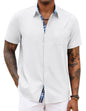 COOFANDY Men's Button Down Shirts Short Sleeve Casual Summer Beach Vacation Wedding Shirt with Pocket