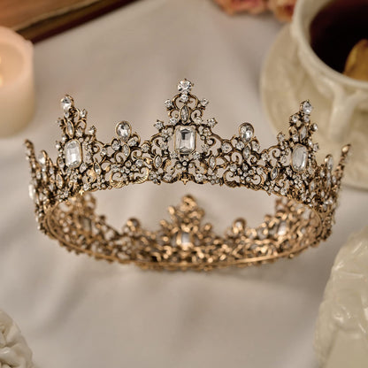 SWEETV Queen Crown for Women - Baroque Wedding Tiaras and Crowns,Jeweled Tiara Crown,Prom Birthday Halloween Hair Accessories