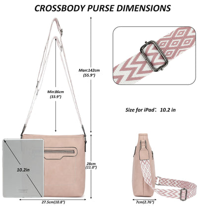 TANTOMI Crossbody Bags for Women Casual Crossbody Purses for Women Travel Shoulder Bag Handbags with Adjustable Strap
