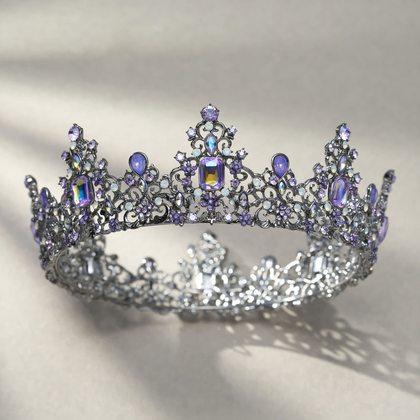 SWEETV Queen Crown for Women - Baroque Wedding Tiaras and Crowns,Jeweled Tiara Crown,Prom Birthday Halloween Hair Accessories