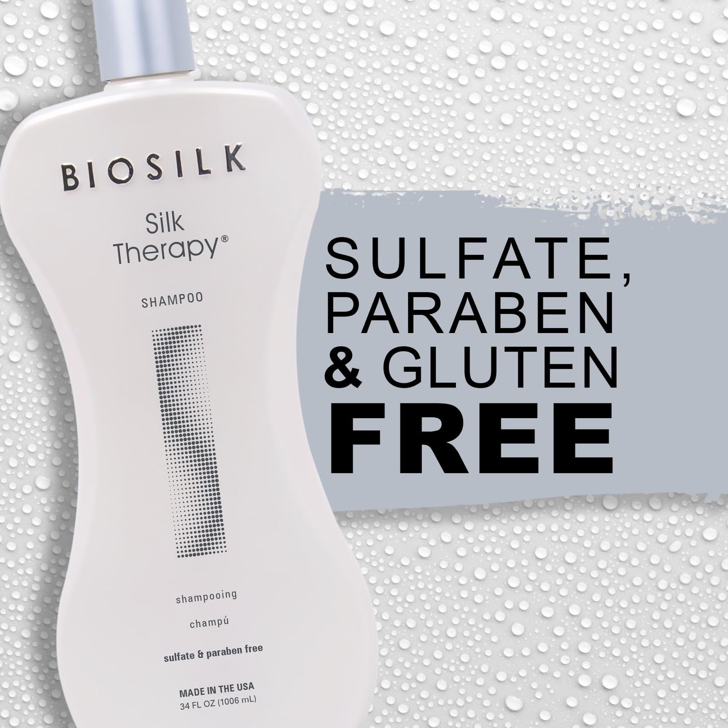 BioSilk Silk Therapy Duo Set, Shampoo & Conditioner for Gentle Cleansing, Moisturizing & Shiny Hair, Smooth, Replenished Hair, Sulfate-Free, Paraben-Free, Cruelty-Free, 12 Oz Each (Pack of 2)