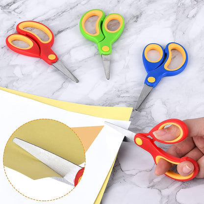 ELECKEY Scissors for School Kids Student, Kids Scissors 36 Count Bulk Set Teacher Pack(Rounded-tip, Blunt), 5 Inch | for Classroom, Teacher Pack, Rounded-tip, Blunt