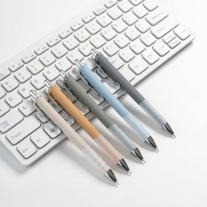 Linbsunne Ballpoint Pens Black Medium Point 1mm with Super Soft Grip Ball Point Pen for Men Women Retractable(style2, 12 pcs)