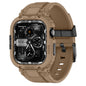 amBand Bands Compatible with Apple Watch 9/8/7 45mm, M1 Sport Series Rugged Case Protective Cover for iWatch 6/SE (3/2/1)/5/4/3 44mm Men Green