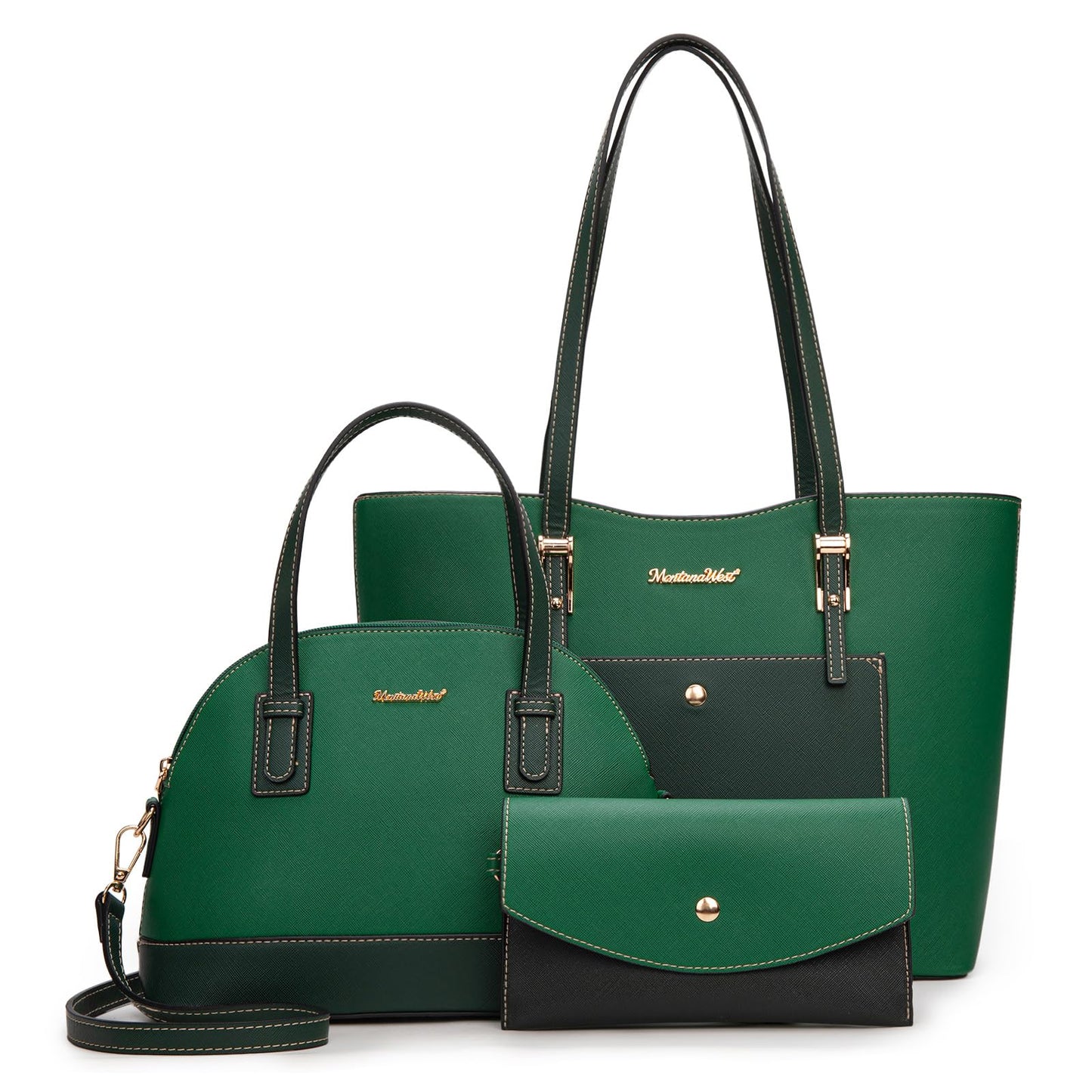 Montana West 3PCS Purses for Women Tote Bag and Wallet Set Shoulder Satchel Handbags