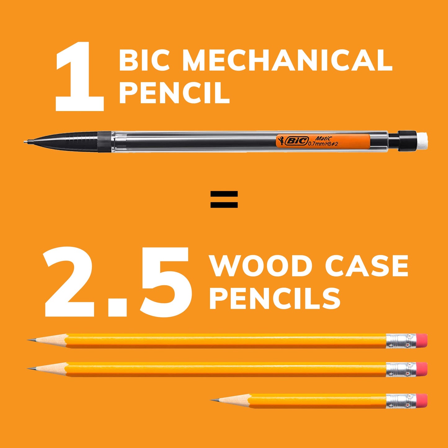 BIC Xtra Smooth Bright Edition Mechanical Pencils, 0.7 mm Medium Point, Bulk School Supplies for Students and Teachers, 40-Count Pack