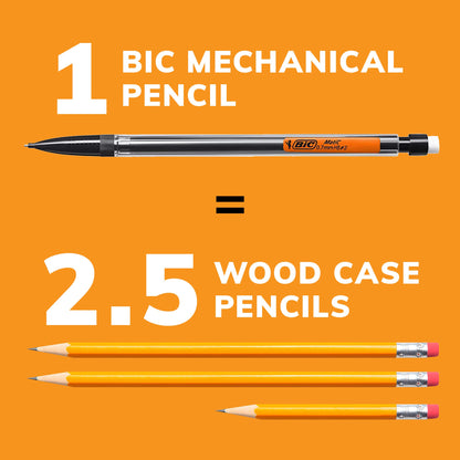 BIC Xtra Smooth Bright Edition Mechanical Pencils, 0.7 mm Medium Point, Bulk School Supplies for Students and Teachers, 40-Count Pack