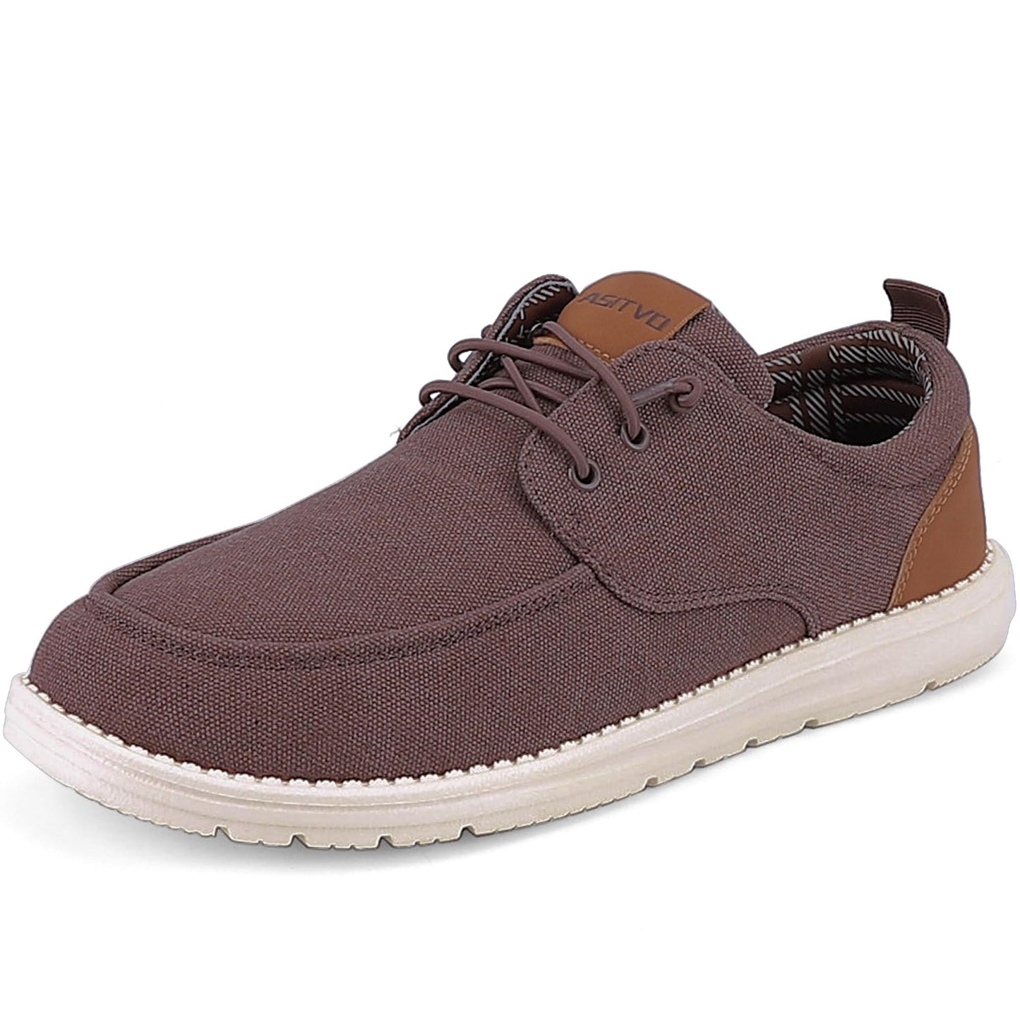 ASITVO Mens Wide Canvas Loafers Slip on Big Size Walking Shoes Width Toe Box Casual Dress Shoes