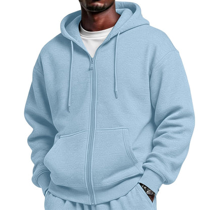 Full Zip Hoodies for Men Big And Tall Oversized Hooded Fleece Sweatshirt | Knit Open Front Cardigan, Zipper Jackets, Oversize, Streetwear, Basic Fit, Lightweight, Warm, Big and Tall, Hooded Sweatshirt