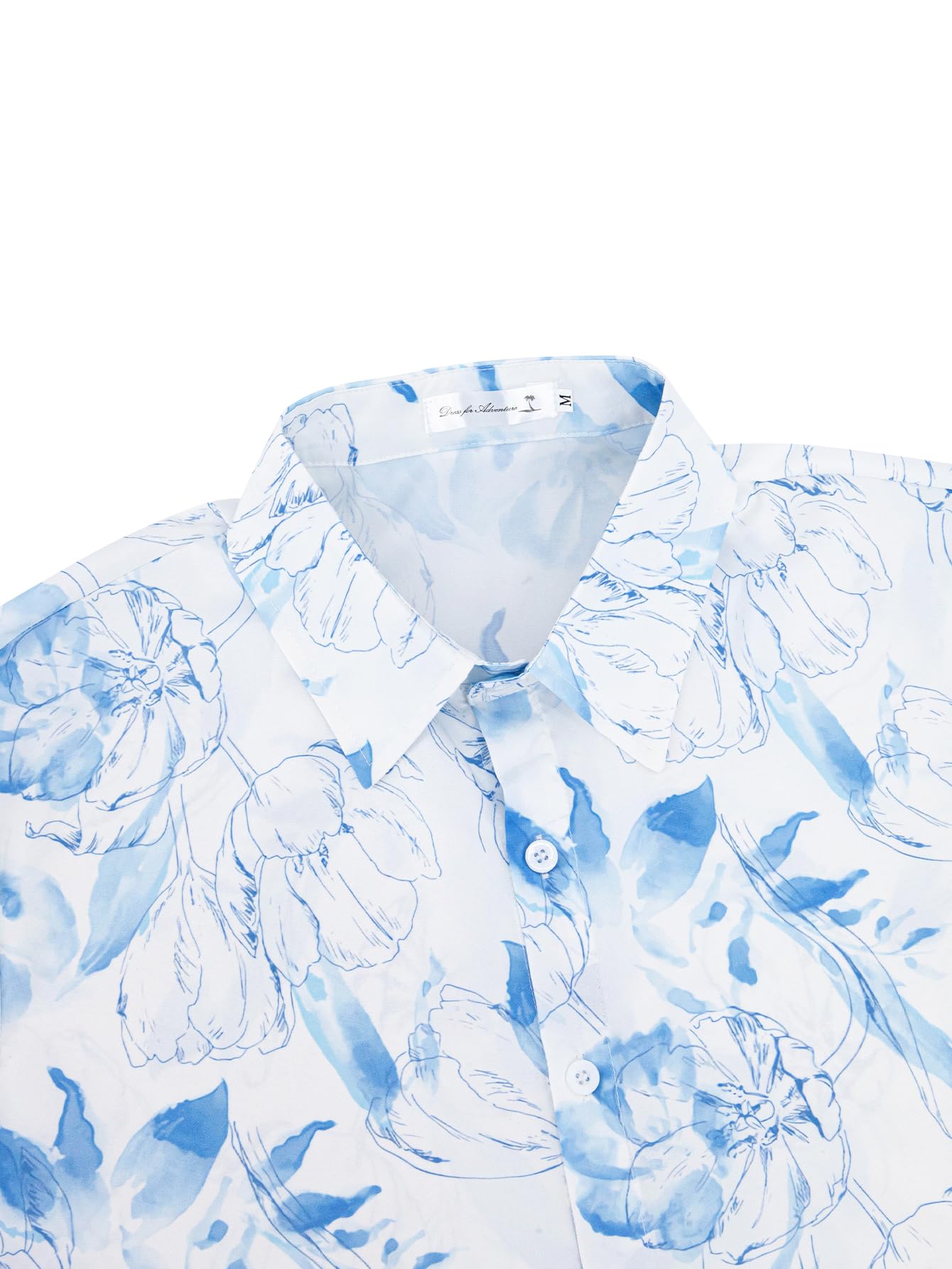 Yoimira Men's Summer Outfits 2 Piece Short Sets Hawaiian Floral Button Down Shirt and Shorts Vacation Beach Cruise Set
