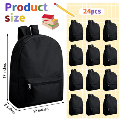 Amylove 12 Pack Backpack in Bulk 17 inch Lightweight Outdoor Travel Bag Classic Bookbags Bulk for Travel Middle High (Colorful,Lovely)