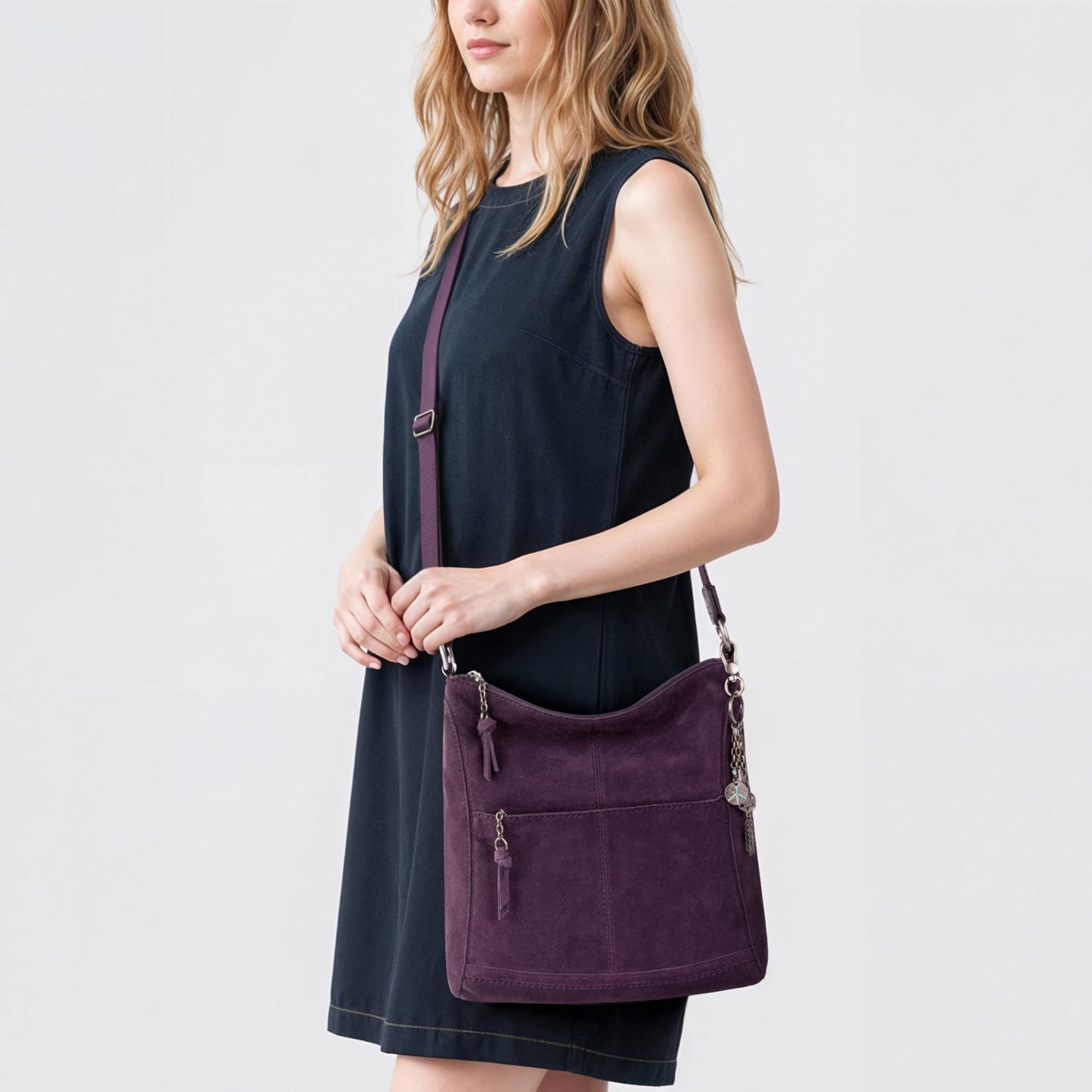 The Sak Lucia Leather Crossbody Purse - Premium Leather Women's Handbag for Everyday & Travel - Cross Body Bag With Zipper