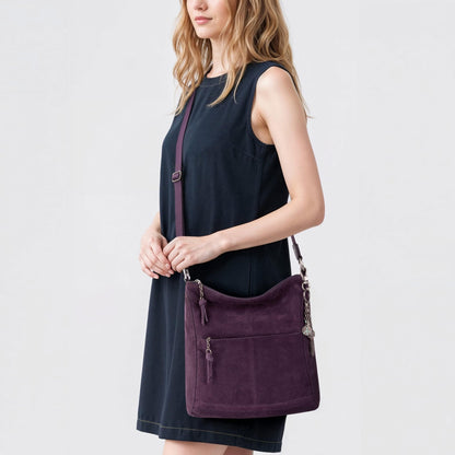 The Sak Lucia Leather Crossbody Purse - Premium Leather Women's Handbag for Everyday & Travel - Cross Body Bag With Zipper