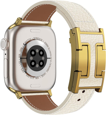 Leather Magnetic Watch Band Compatible with Apple Watch Ultra Band 49mm 46mm 45mm 44mm 42mm 41mm 40mm 38mm Replacement Strap for Women Men iWatch Ultra 3/2/1/SE3/Series 11/10/9/8/7/6/5/4/3/2/1