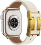Leather Magnetic Watch Band Compatible with Apple Watch Ultra Band 49mm 46mm 45mm 44mm 42mm 41mm 40mm 38mm Replacement Strap for Women Men iWatch Ultra 3/2/1/SE3/Series 11/10/9/8/7/6/5/4/3/2/1