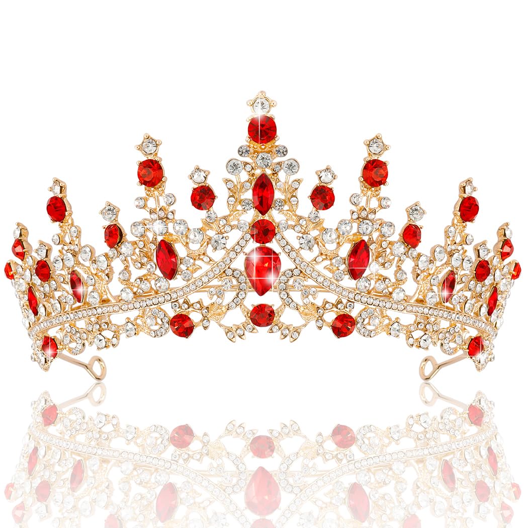 TOBATOBA Silver Wedding Crystal Tiaras and Crowns for Women, Bride Royal Queen Headband Princess Quinceanera Headpieces for Birthday Prom Pageant Party
