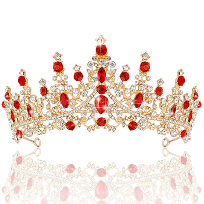 TOBATOBA Silver Wedding Crystal Tiaras and Crowns for Women, Bride Royal Queen Headband Princess Quinceanera Headpieces for Birthday Prom Pageant Party
